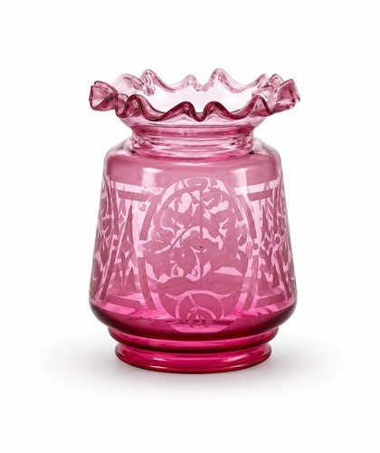 Cranberry victorian glass gas - victorian,