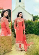 Peach / Pink Stunning Georgette Churidar Suit CHU-4718-ST