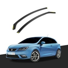 SEAT IBIZA MK4 6J 2008-2017 3 Door Coupe Wind Deflectors 2pc Tinted
