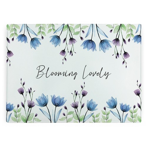 Floral glass worktop protector - glass,