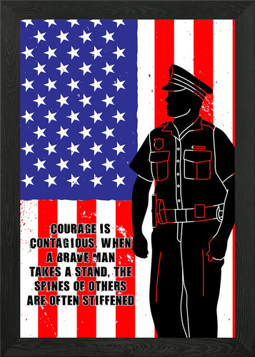 Police wall art decor - wall, framed