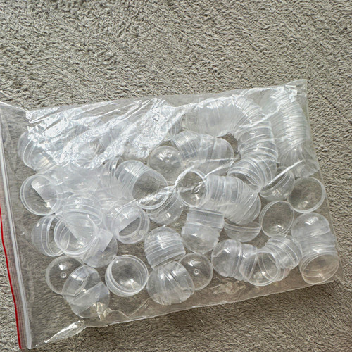 50pcs clear plastic round - 50pcs,