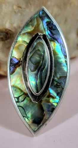 Vintage sterling silver paua - vintage,