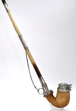 Superb Barlings Silver Mounted Merschaum Pipe 1860