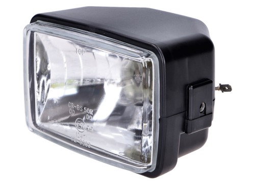 Headlight rectangular black