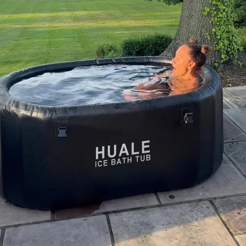 Portable inflatable ice bath - ice,