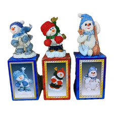 Salco Group Christmas Decoration The Frosty Family Snowman Bundle Of 3 (Used)