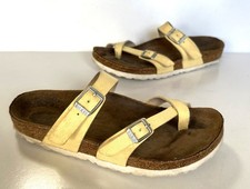 Ladies BIRKENSTOCK MAYARI Yellow Strap Sandals Flip Flops Size UK 5 38