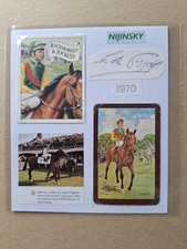 LESTER PIGGOTT HORSE RACING LEGEND HAND-SIGNED NIJINSKY PHOTOCARD (3)
