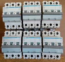 Hager NCN Triple Pole MCB  63A, 40A, 32A, 20A, 16A,  10A, 6A Type C 10k 3 phase