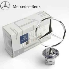 Mercedes Benz Bonnet Raised Star Emblem Badge Chrome C E S CLK Class 44mm Emblem