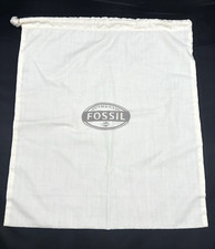 Fossil Dust Bag Cover Storage Protective Drawstring Handbag Purse Belt Ivory