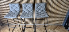 Dwell Faux Leather Bar Stools x3