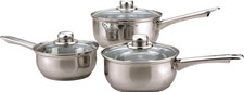 Sabichi 3pc Saucepan Set 16/18/20 Induction Base