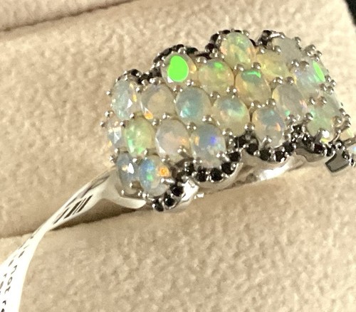 Ethiopian welo opal band ring - opal,