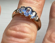 9k gold Ceylon Sapphires And