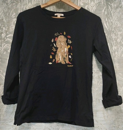 Barbour size burne navy tee - size, 8