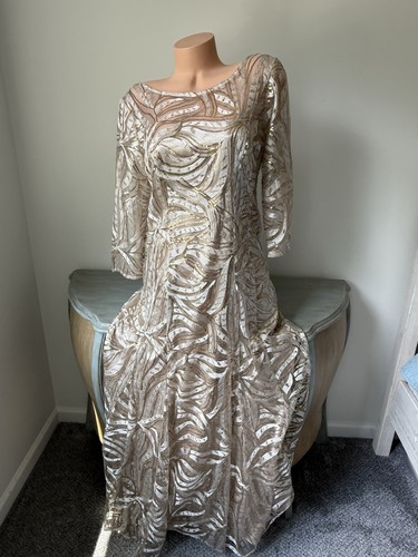 Champagne dress gold sequin - champagne,