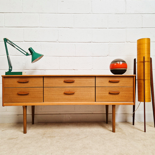 Vintage mid century blond teak - century,