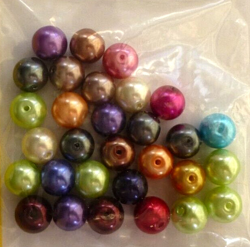 Glass beads mixed - , colours