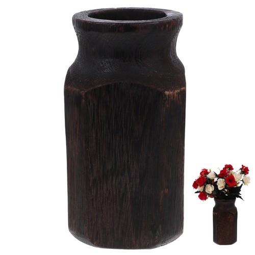 Wooden vase desktop tall - tall,