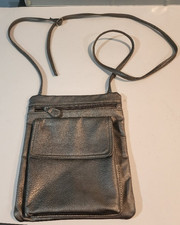 Metallic Silver Leather