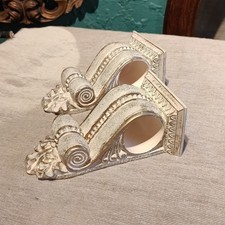 Pair Vintage White Gold Ornate