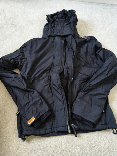 Superdry black hooded - hooded, zip