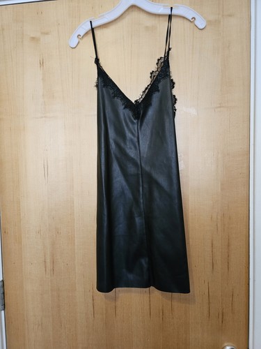 Zara ladies black faux leather - zara,