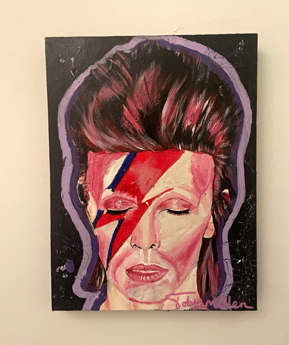 David bowie original acrylic - david,