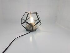 Glass Table Lamp, Glass And Metal Unusual Shap Lamp, Table/bedside
