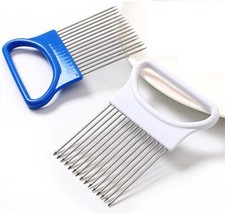 High Quality Stainless Steel Onion Slicer Vegetable Holder Cutter Kitchen Tools