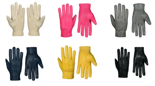 Ladies leather gloves fleece - ladies,