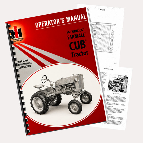 Farmall cub tractor - farmall, operator's