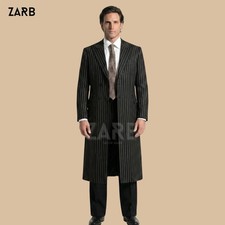 Men’s Black Pinstripe Long