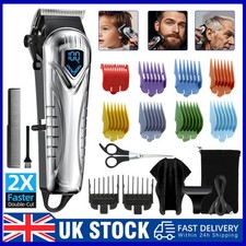 Professional Men Hair Clippers Trimmer Kit Cutting Machine Cordless Barber Salon