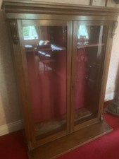 Antique Glass Fronted Gun Cabinet Display Case Glass Fronted