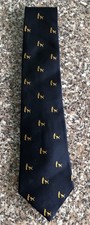 J Press Navy Silk Tie (Gold Hunter & Dog or Toreador & Bull?)