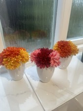 Artificial Flowers in Ceramic Vase Luxury Real Touch Faux Flowers Decor