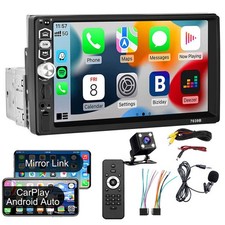 Single 1Din Apple/Android Carplay 7"IN Car Stereo Radio Touch Screen MP3 WMA