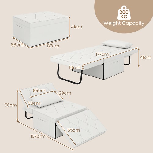 Foldable sofa bed with ottoman - sofa,