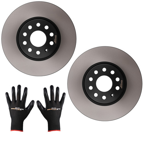 Front vented brake discs set - front,