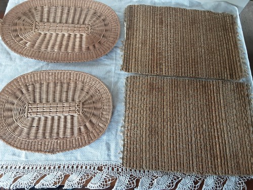 Vintage placemats woven - placemats,