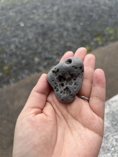 Grey hag stone with - grey, (48mm)