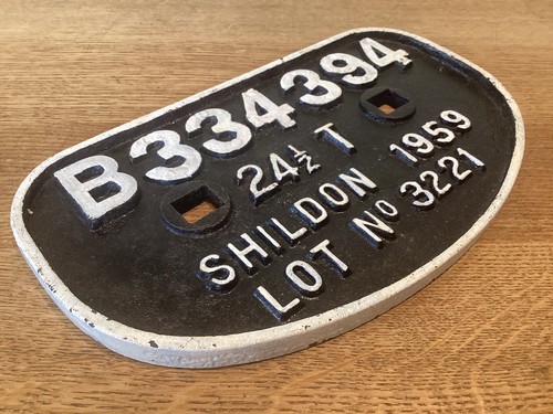 Original railway wagon plate - railway, d
