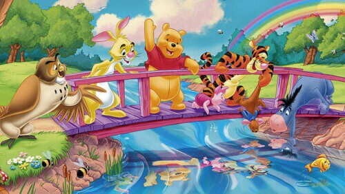 Winnie the pooh owl - owl, rabbit