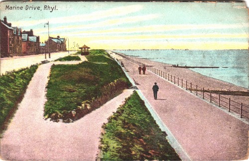 Marine drive rhyl postcard - rhyl,