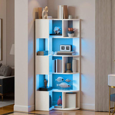 6 Tier Corner Bookshelf RGB