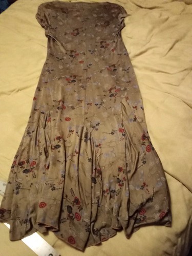 Silk dress mocha - silk,