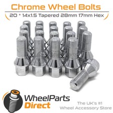 Wheel Bolts (20) 14x1.5 Chrome for BMW X5 [E53] 00-07 on Original Wheels